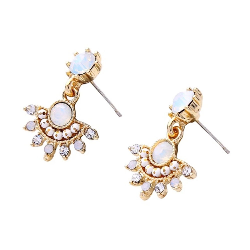 925 vintage boho crystal earrings - Picture 7 of 8